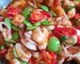 Foto langkah ke 9 dari resep Cumi oseng pedas tahu+pete.