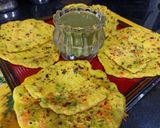 A picture of step 3 of Besan & Oats Chilla.
