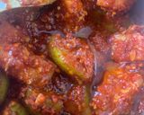 A picture of step 3 of Instant Babugosha pear achar.