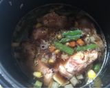 Foto langkah ke 4 dari resep Nasi gurih magic com extra ayam dan sayur.