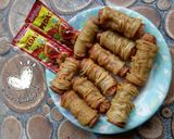 Foto langkah ke 6 dari resep 2^ Sosis Mie Gulung Simple.
