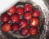 A picture of step 1 of Fresh Plum Chutney 🤤🍒.