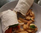 A picture of step 3 of My Southern fried chicken and Crispy Bacon Wrap. 😘.