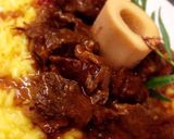 A picture of step 4 of Risotto alla Milanese with Ossobuco.