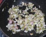 A picture of step 2 of Samosa Kadhi.