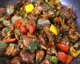 A picture of step 11 of Chilli Chicken.