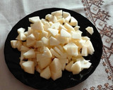 Foto del paso 1 de la receta: Compota crujiente de manzana sobre base de galleta con café 💚