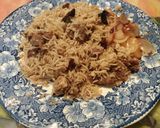 A picture of step 6 of Beef pulao.