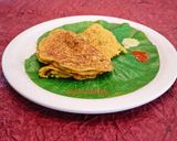 A picture of step 6 of Palak, Sesame and Hara Choliya Dosa.