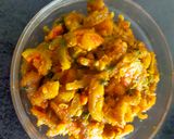 A picture of step 3 of Kantola Sabzi (Spiny Gourd).