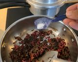 A picture of step 4 of Amaranth Leaves with water chestnut subji.