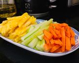 Hình bước làm 1 của món Nghé hấp bia cuốn rau cải