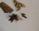 A picture of step 1 of Kashmiri chai /Pink tea.