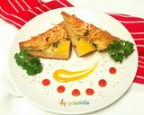 Foto langkah ke 4 dari resep Roti Tawar panggang telur keju buat sarapan atau bekal.