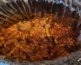 A picture of step 4 of Lazy Shredded Chicken Wraps.