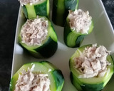 Foto del paso 9 de la receta: Calabacín relleno con pollo y champiñones