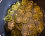 A picture of step 4 of Quick pickled jalapeño rings - i hear this are great on nachos.