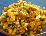 A picture of step 5 of Cashew Corn Potato Chaat.