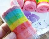 Foto langkah ke 11 dari resep Bolu Gulung Pelangi Mini.