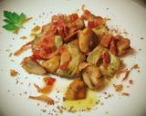 Foto del paso 13 de la receta Salteado de alcachofas, champiñones y panceta
