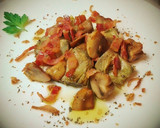 Foto del paso 13 de la receta: Salteado de alcachofas, champiñones y panceta