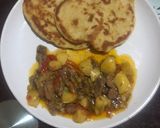 A picture of step 3 of Bazlama flat bread.