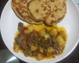 A picture of step 3 of Bazlama flat bread.