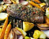 Bélszín karamelizált zöldségekkel recept fázis 2 fotója