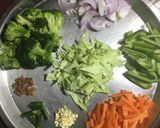 A picture of step 1 of Veg Chow Mein / Chinese Noodles.
