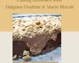 Foto langkah ke 4 dari resep Puding Brownies with Dalgona Ovaltine & Marie Biscuit.