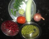 A picture of step 1 of Protein Rich Salad-Moong salad.