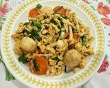 Gambar langkah 6 resipi 👩‍🍳Cendawan Shimeji Tumis Telur.