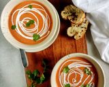 A picture of step 8 of Cream of tomato soup.