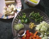 A picture of step 1 of Pepper rice.