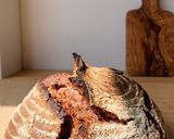 Foto langkah ke 2 dari resep Thai Rose Tea Sourdough Country Bread.
