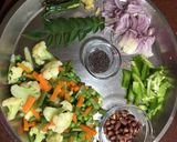 A picture of step 1 of Winter Veg Poha.