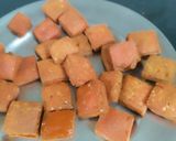 A picture of step 10 of Beetroot shakarpara.
