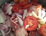 A picture of step 2 of Mutton With Capsicum and Cabbage.