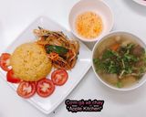 Hình bước làm 3 của món Cơm gà xé chay