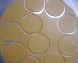 A picture of step 7 of Chandrakala mithai.