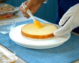A picture of step 16 of Peach Decoration Cake (Chantilly Peche).