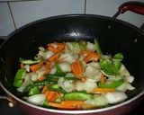 A picture of step 2 of Chilli Paneer.