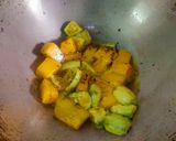 A picture of step 2 of Water Spinach or Kalmi Saag Chorchori.