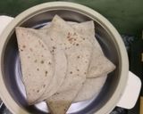 A picture of step 1 of Potato brinjal bhaji chapati and onion tomato salad.