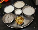 A picture of step 1 of Sujji (semolina) Laddu.