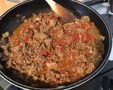 Une image de l'étape 7 de Farce/sauce au bœuf, courgette, tomates et oignon au bouillon de courge et cumin.