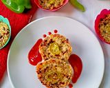 A picture of step 6 of Thinai pepper pizza muffins.