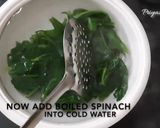 A picture of step 1 of Palak Paneer.