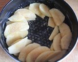 A picture of step 4 of Eggless whole-wheat apple upside down cake.