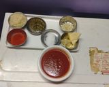 A picture of step 1 of Dal makhni with tandoori roti.